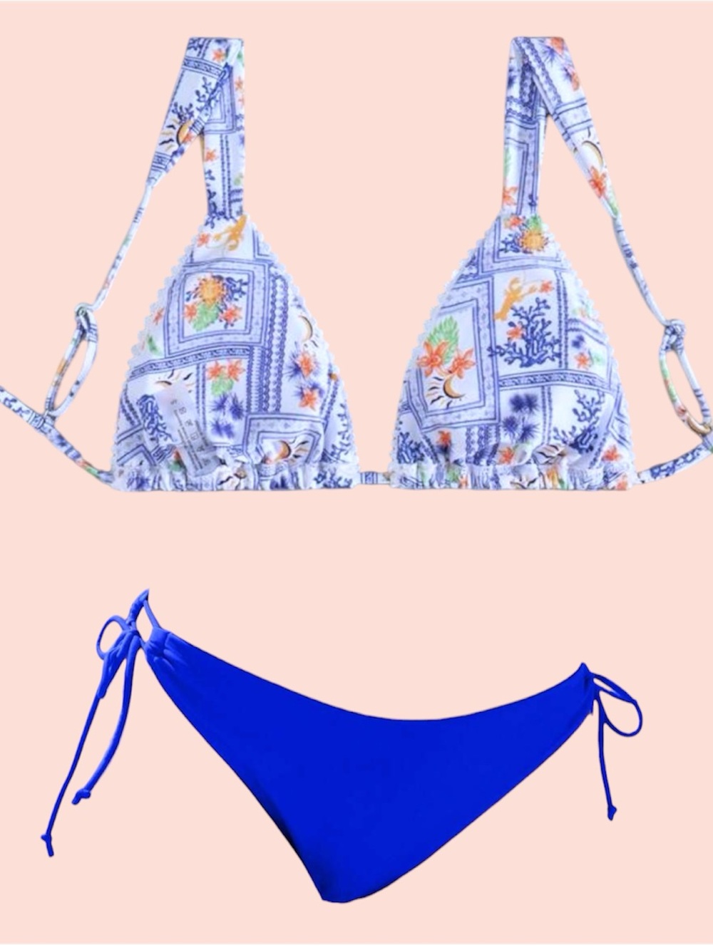Tropical Royal Blue Bikini